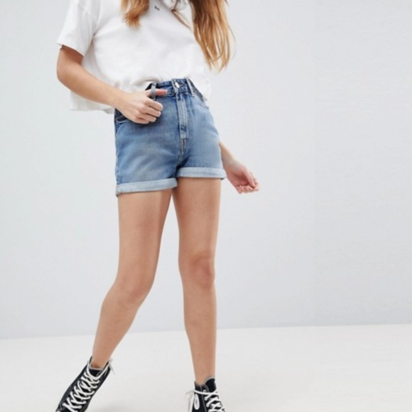 ❗️SOLD on eBay❗️ASOS High Rise Denim Mom Shorts 6 - Picture 8 of 8